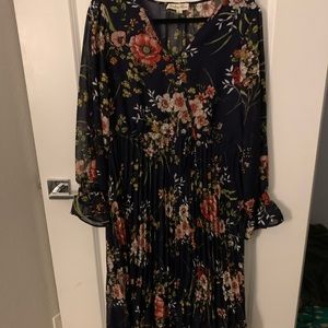 Indigo Rose, Navy Blue Dress, Floral Print